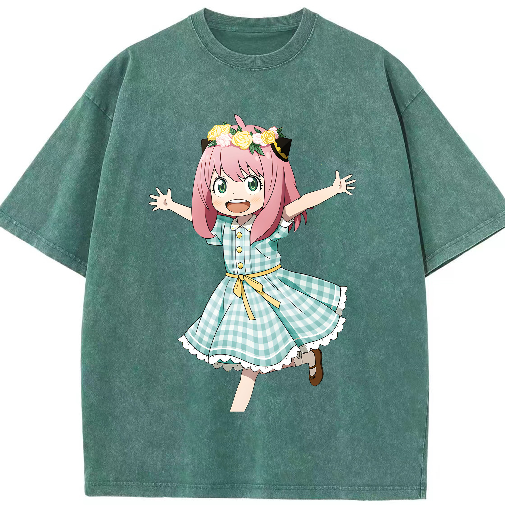 （画像用） SPY×FAMILY间谍家家酒 綿100% ヴィンテージ風 半袖Tシャツ（フロントプリント）